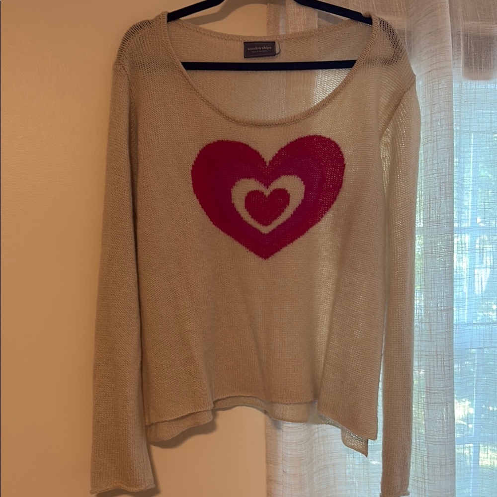 Wooden Ships Cream Knit Sweater